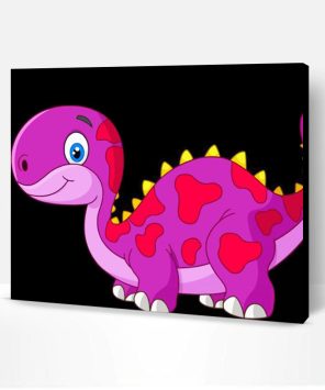Purple Dinosaur Paint By Numbers - Paint By Numbers PRO