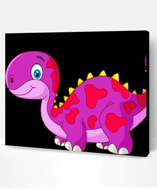 Purple Dinosaur Paint By Number