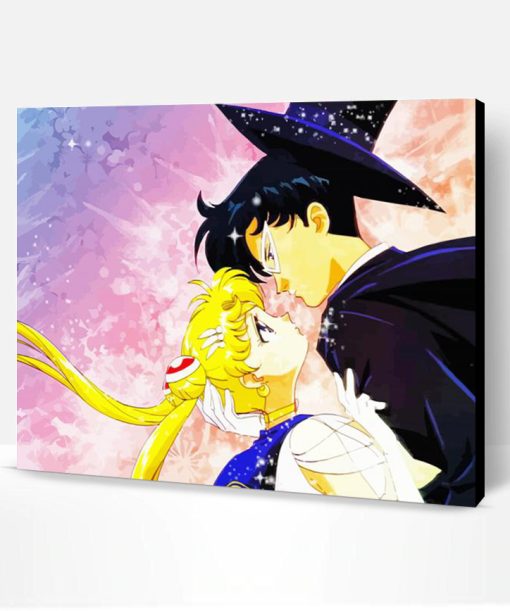 Sailor Moon And Tuxedo Mask Paint By Number