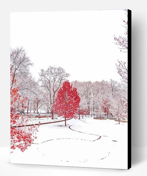 Snow Scene New York City Paint By Number