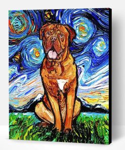 Starry Night Bordeaux Mastiff Paint By Number