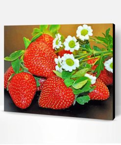 Strawberry And Daisies Food Paint By Number