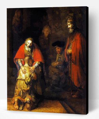 The Return of The Prodigal By Rembrandt Paint By Number