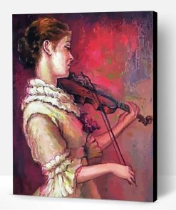 Vintage Lady Violinist Paint By Numbers