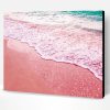 Waves In Pink Sand Beach Paint By Number