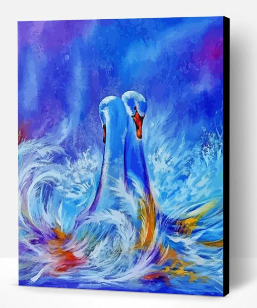 Abstract Romantic Swan Paint By Number