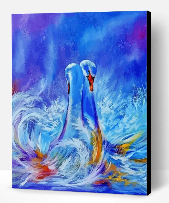 Abstract Romantic Swan Paint By Number