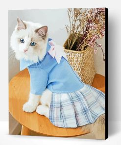Aesthetic Cat In Dress Paint By Number