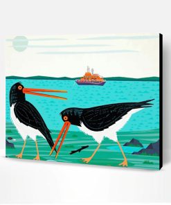 Aesthetic Oystercatcher Birds Art Paint By Numbers