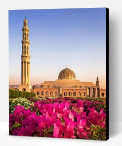 Aesthetic Sultan Qaboos Grand Mosque Oman Paint By Numbers