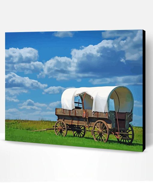 Aesthetic Covered Western Wagon Paint By Number