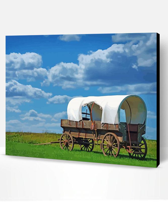 Aesthetic Covered Western Wagon Paint By Number