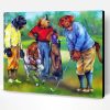 Animal Playing Golf Paint By Numbers