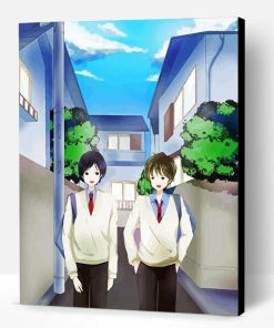 Anime Boys Walking To School Paint By Number
