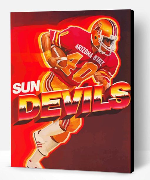 Arizona State Sun Devils Football Player Art Paint By Numbers