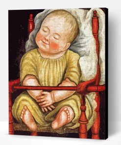 Baby In A Red Chair Paint By Number