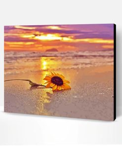 Beach Sunflower Seascape Paint By Number