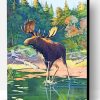 Beautiful Moose Illustration Paint By Number