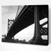 Benjamin Franklin Bridge Black And White Paint By Numbers