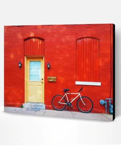 Bicycle By Door Paint By Number