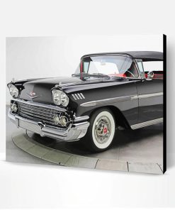Black 58 Chevy Impala Paint By Number