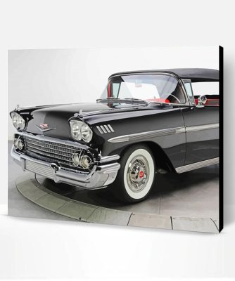 Black 58 Chevy Impala Paint By Number