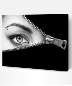 Black And White Hidden Eye Paint By Numbers