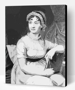 Black And White Jane Austen Paint By Numbers