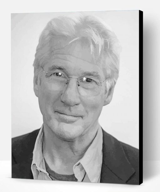 Black And White Richard Gere Paint By Number