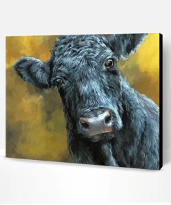 Black Angus Cow Paint By Number