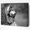 Black And White Wolf Paint By Number