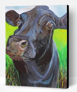 Black Cow Animal Paint By Numbers
