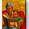 Black Grandfather and Grandson Paint By Numbers