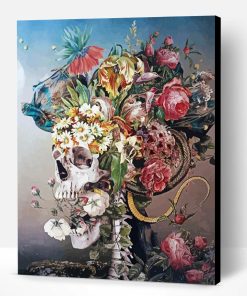 Bloom Skull Flowers Paint By Number