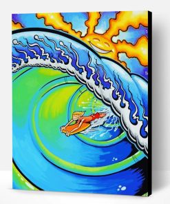 Bodyboarding Art Paint By Numbers