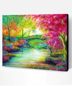 Bridge Paradise Landscape Art Paint By Number