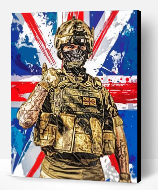 British Army Soldier Art Paint By Number