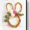 Bunny Easter Wreath Flower Paint By Number
