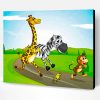 Cartoon Animals Racing Paint By Number