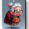 Cartoon Old Lady Paint By Numbers