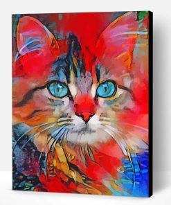 Cat Abstract Art Paint By Number