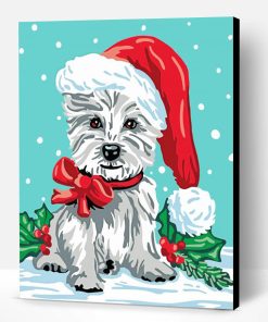 Christmas Terrier Dog Paint By Numbers