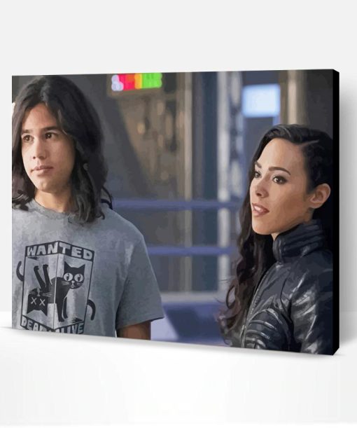 Cisco Ramon and Iris West Allen From The Flash Paint By Number