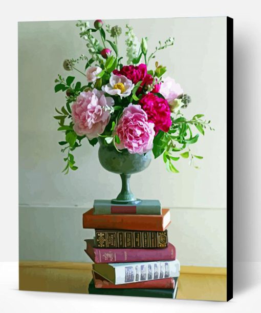 Classy Ikebana On Vintage Books Paint By Number