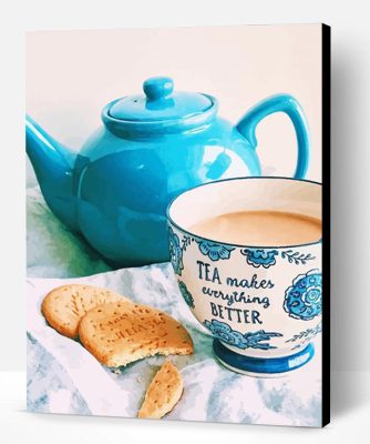 Coffee Cup And Biscuits Paint By Number