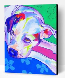 Colorful American Bulldog Paint By Number
