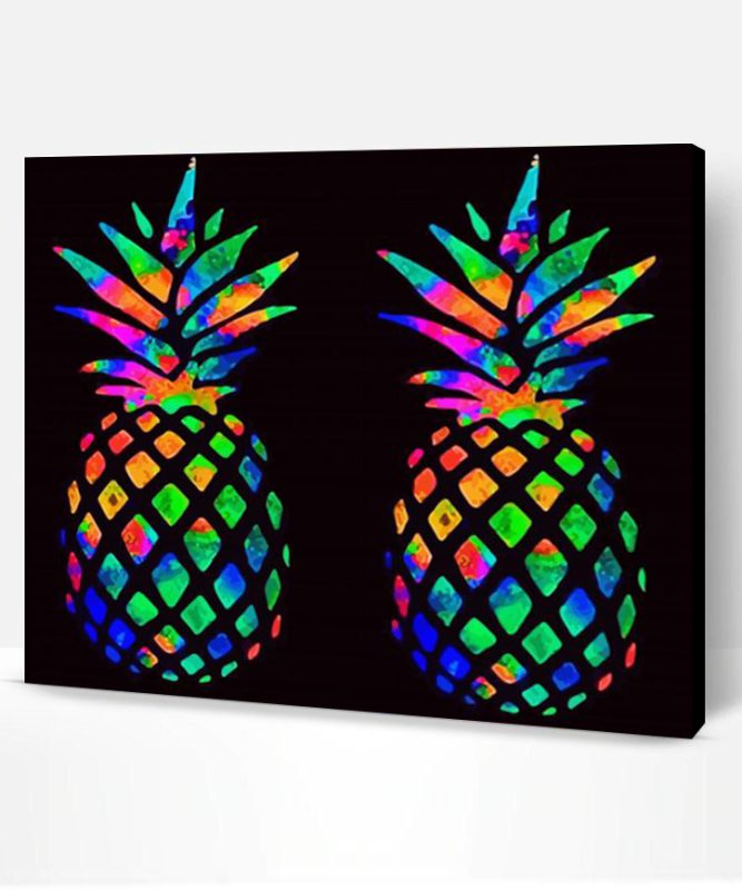 Colorful Pineapples Paint By Numbers
