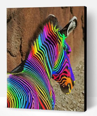 Colorful Zebra Paint By Number