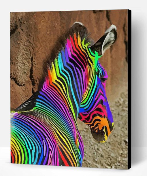 Colorful Zebra Paint By Number