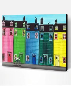 Colorful Houses Paint By Number